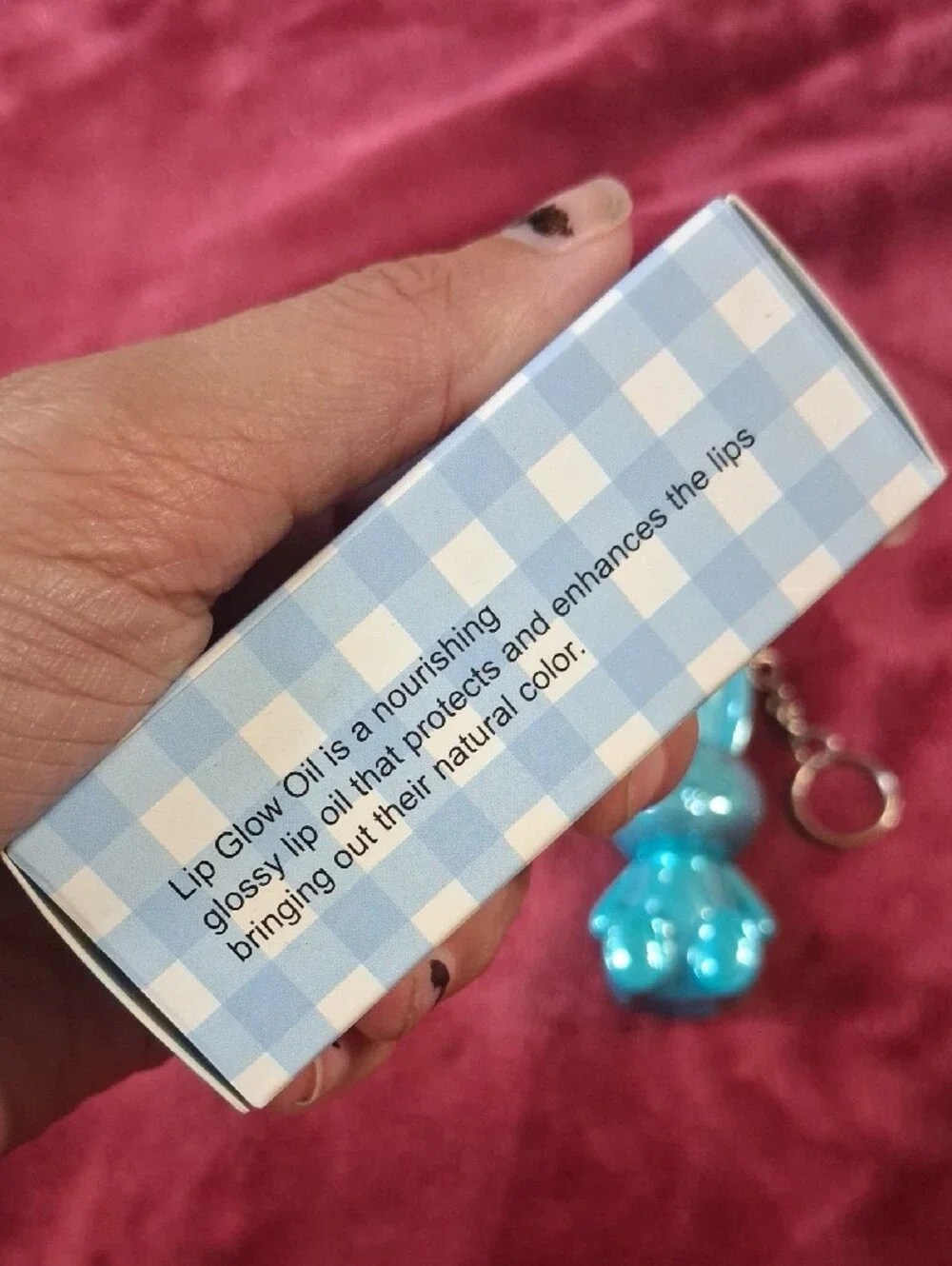 Kati Bunny Lip Gloss Keychain - Teal